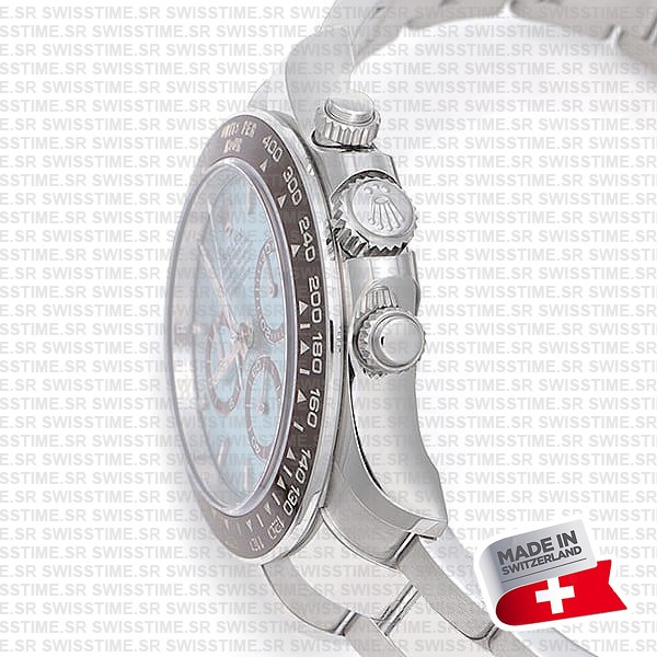 Rolex Cosmograph Daytona Platinum Ref.126506 Ice Blue Dial Stick Markers 40mm Cal.4131 Swiss Replica Super Clone New 2024 Model