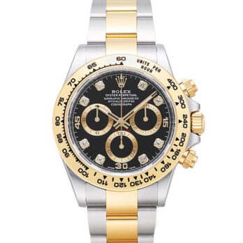Rolex Cosmograph Daytona Two-tone 18k Yellow Gold/904l Steel Black Gold Diamond Dial 40mm 116503 Swiss Replica Super Clone Watch
