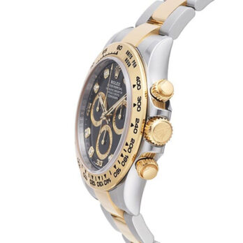 Rolex Cosmograph Daytona Two-tone 18k Yellow Gold/904l Steel Black Gold Diamond Dial 40mm 116503 Swiss Replica Super Clone Watch