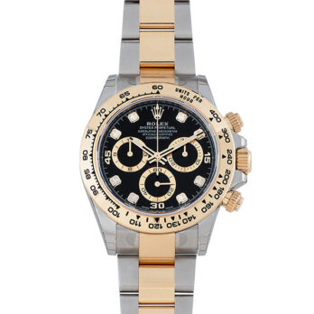 Rolex Cosmograph Daytona Two-tone 18k Yellow Gold/904l Steel Black Gold Diamond Dial 40mm 116503 Swiss Replica Super Clone Watch