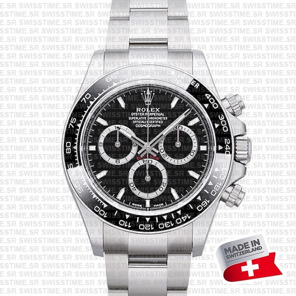 Rolex Cosmograph Daytona 904l Steel Ceramic Black Dial 40mm Ref:126500ln Cal.4131 Swiss Replica Super Clone New 2024 Model