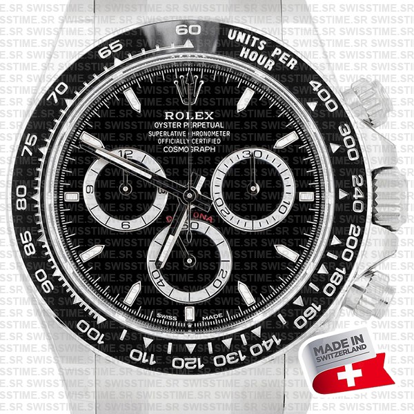 Rolex Cosmograph Daytona 904l Steel Ceramic Black Dial 40mm Ref:126500ln Cal.4131 Swiss Replica Super Clone New 2024 Model