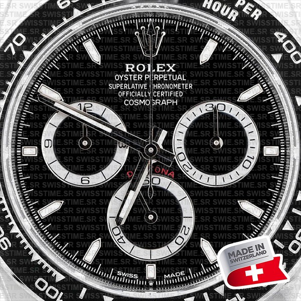 Rolex Cosmograph Daytona 904l Steel Ceramic Black Dial 40mm Ref:126500ln Cal.4131 Swiss Replica Super Clone New 2024 Model