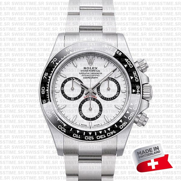 2024 Rolex Daytona Ceramic White Panda Swiss Replica Swisstime1.sr