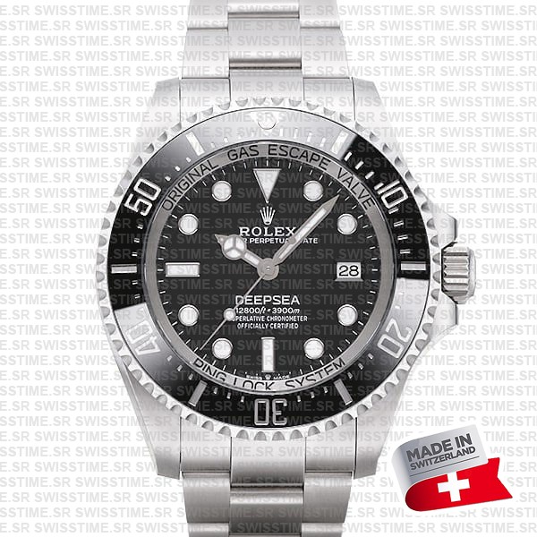 Rolex Deepsea Sea-dweller 904l Steel Black Dial Ceramic Bezel 44mm Ref.136660 Swiss Replica Watch Superclone