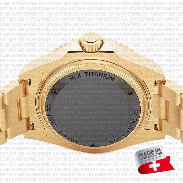 Rolex Deepsea Gold Blue Dial Ceramic Bezel 18k Yellow Gold Wrap 904l Steel 44mm 136668lb Swiss Made Replica Super Clone