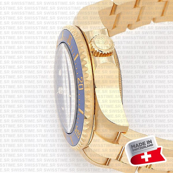Rolex Deepsea Gold Blue Dial Ceramic Bezel 18k Yellow Gold Wrap 904l Steel 44mm 136668lb Swiss Made Replica Super Clone