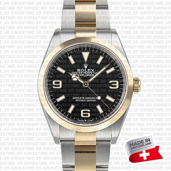 Swiss Replica Rolex Explorer I 36mm 2tone 124273