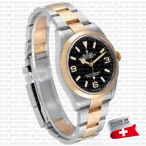 Swiss Replica Rolex Explorer I 36mm 2tone 124273