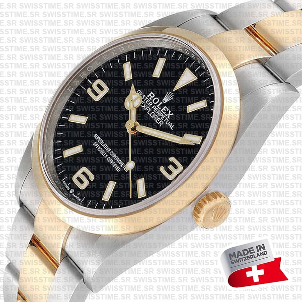 Swiss Replica Rolex Explorer I 36mm 2tone 124273