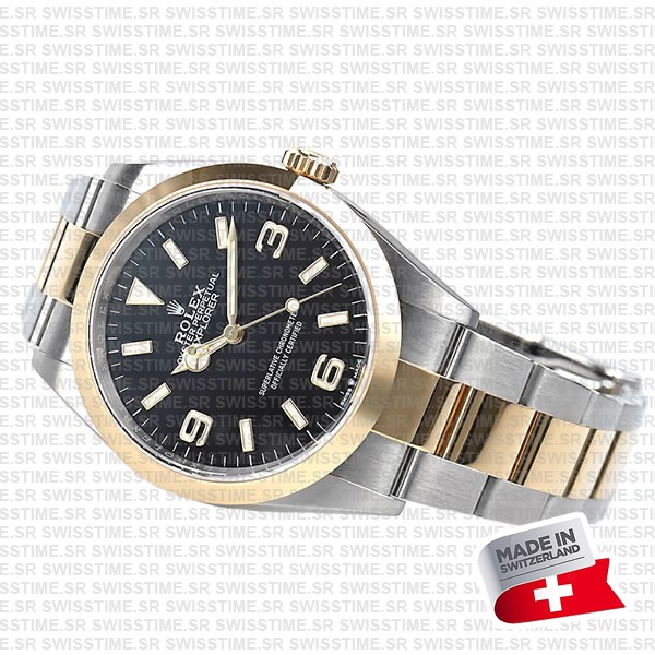 Swiss Replica Rolex Explorer I 36mm 2tone 124273