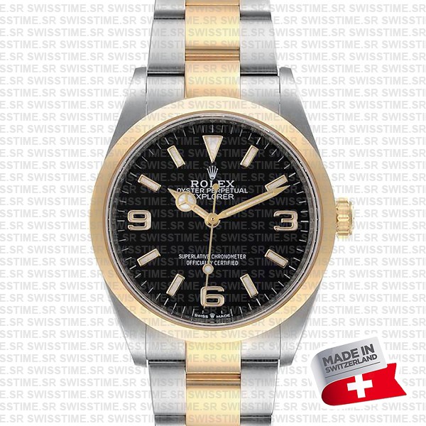 Swiss Replica Rolex Explorer I 36mm 2tone 124273
