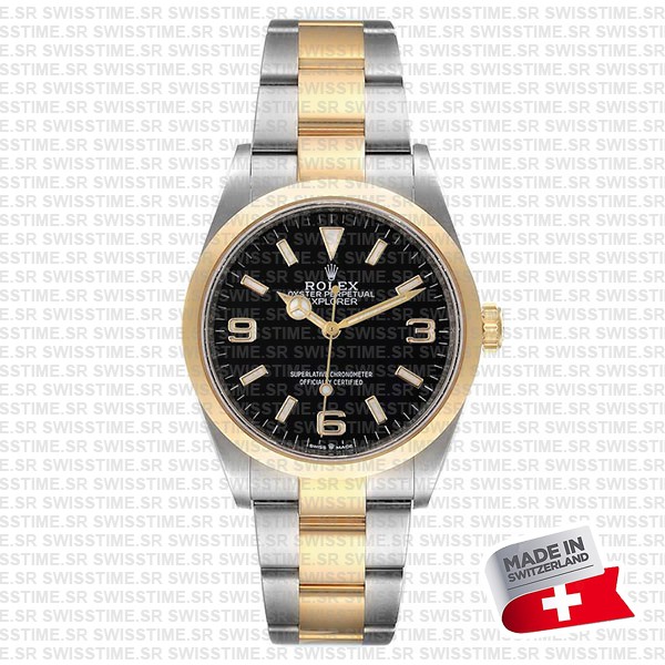 Swiss Replica Rolex Explorer I 36mm 2tone 124273