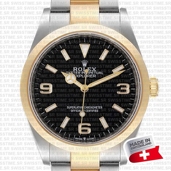 Swiss Replica Rolex Explorer I 36mm 2tone 124273