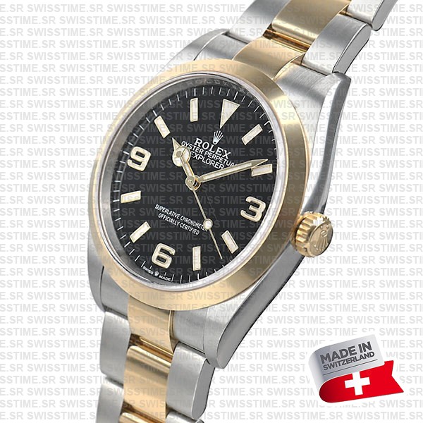 Swiss Replica Rolex Explorer I 36mm 2tone 124273