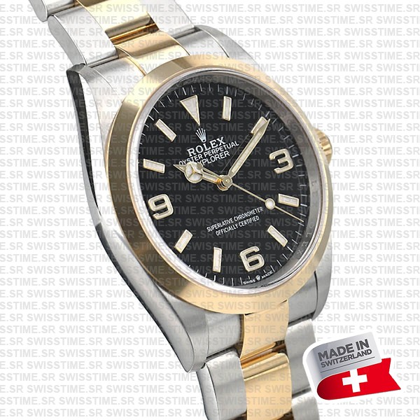 Swiss Replica Rolex Explorer I 36mm 2tone 124273