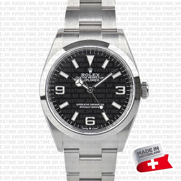 Swiss Replica Rolex Explorer I 36mm Steel 124270