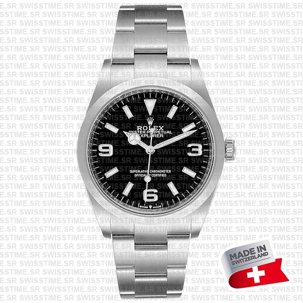 Swiss Replica Rolex Explorer I 36mm Steel 124270