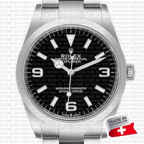 Swiss Replica Rolex Explorer I 36mm Steel 124270