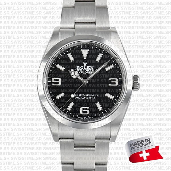 Swiss Replica Rolex Explorer I 36mm Steel 124270
