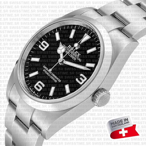 Swiss Replica Rolex Explorer I 36mm Steel 124270