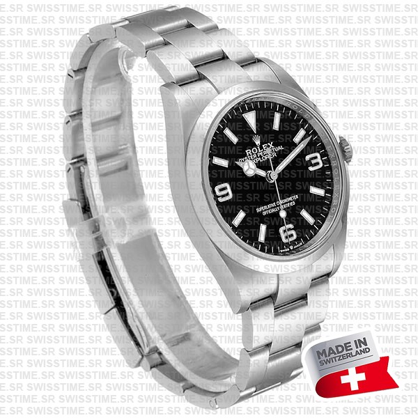 Swiss Replica Rolex Explorer I 36mm Steel 124270