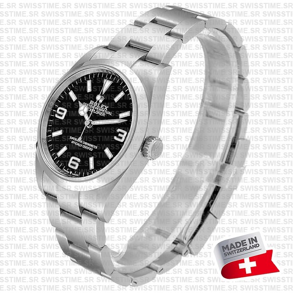 Swiss Replica Rolex Explorer I 36mm Steel 124270