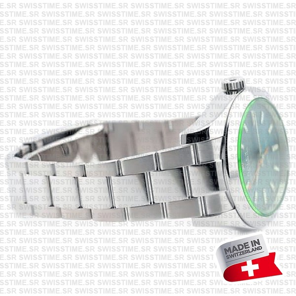 Rolex Milgauss Blue Dial Green Crystal 904l Steel 40mm Ref.116400 Swiss Replica Super Clone