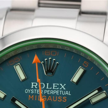 Rolex Milgauss Blue Dial Green Crystal 904l Steel 40mm Ref.116400 Swiss Replica Super Clone