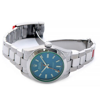 Rolex Milgauss Blue Dial Green Crystal 904l Steel 40mm Ref.116400 Swiss Replica Super Clone
