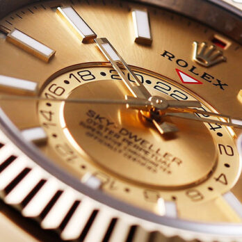 Rolex Sky-dweller 2-tone 18k Yellow Gold Gold Dial Arabic Markers 42mm