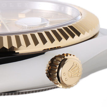 Rolex Sky-dweller 2-tone 18k Yellow Gold Gold Dial Arabic Markers 42mm