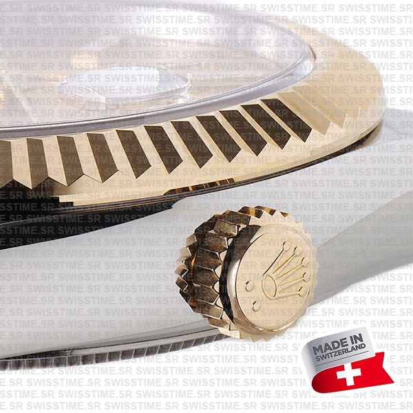 Rolex Sky-dweller 2-tone 18k Yellow Gold Gold Dial Arabic Markers 42mm