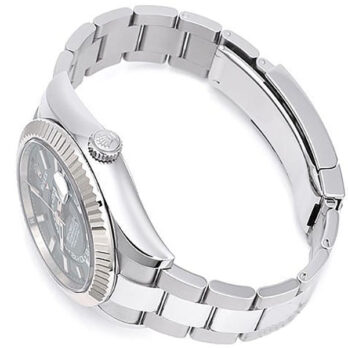 Rolex Sky-dweller Steel / 18k White Gold Green Dial Stick Markers 42mm Ref. 336934 Swiss Replica Super Clone
