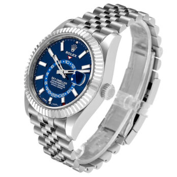 Rolex Sky-dweller 904l Steel 18k White Gold Bezel Blue Dial Jubilee Bracelet 42mm Ref. 326934 Swiss Replica Super Clone