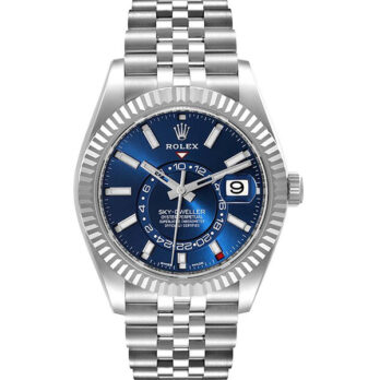 Rolex Sky-dweller 904l Steel 18k White Gold Bezel Blue Dial Jubilee Bracelet 42mm Ref. 326934 Swiss Replica Super Clone