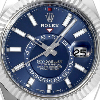Rolex Sky-dweller 904l Steel 18k White Gold Bezel Blue Dial Jubilee Bracelet 42mm Ref. 326934 Swiss Replica Super Clone