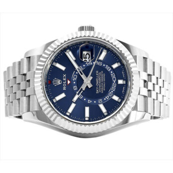 Rolex Sky-dweller 904l Steel 18k White Gold Bezel Blue Dial Jubilee Bracelet 42mm Ref. 326934 Swiss Replica Super Clone