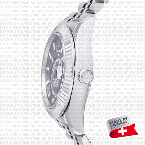 Rolex Sky-dweller 904l Steel 18k White Gold Bezel Blue Dial Jubilee Bracelet 42mm Ref. 326934 Swiss Replica Super Clone