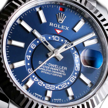 Rolex Sky-dweller 904l Steel 18k White Gold Bezel Blue Dial Jubilee Bracelet 42mm Ref. 326934 Swiss Replica Super Clone