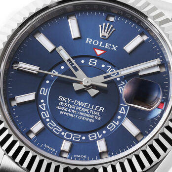 Rolex Sky-dweller 904l Steel 18k White Gold Bezel Blue Dial Jubilee Bracelet 42mm Ref. 326934 Swiss Replica Super Clone
