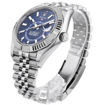 Rolex Sky-dweller 904l Steel 18k White Gold Bezel Blue Dial Jubilee Bracelet 42mm Ref. 326934 Swiss Replica Super Clone