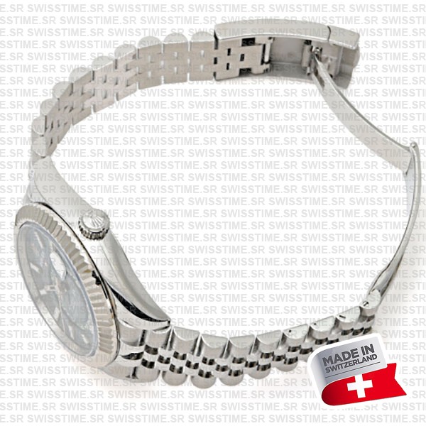 Rolex Sky-dweller 904l Steel 18k White Gold Bezel Green Dial Jubilee Bracelet 42mm Ref. 336934 Swiss Replica Super Clone
