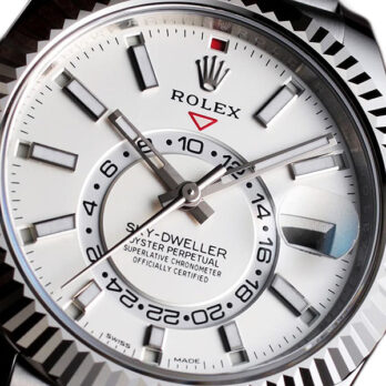 Rolex Sky-dweller 904l Steel 18k White Gold Bezel Black Dial Jubilee Bracelet 42mm Ref. 326934 Swiss Replica Super Clone (copy)