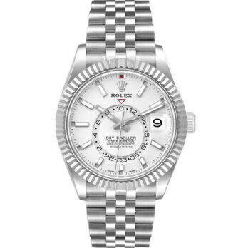 Rolex Sky-dweller 904l Steel 18k White Gold Bezel Black Dial Jubilee Bracelet 42mm Ref. 326934 Swiss Replica Super Clone (copy)