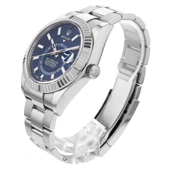 Rolex Sky-dweller Steel / 18k White Gold Blue Dial Stick Markers 42mm