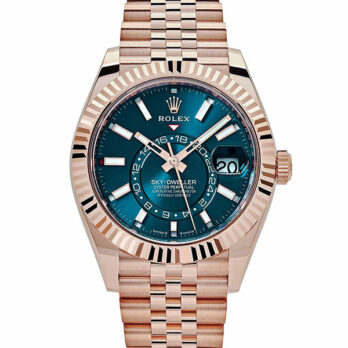 Rolex Sky-dweller 904l Steel 18k Rose Gold Wrap Blue Dial Jubilee Bracelet 42mm Ref. 336935 Swiss Replica Super Clone
