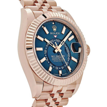 Rolex Sky-dweller 904l Steel 18k Rose Gold Wrap Blue Dial Jubilee Bracelet 42mm Ref. 336935 Swiss Replica Super Clone