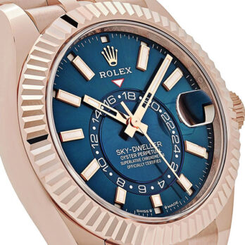 Rolex Sky-dweller 904l Steel 18k Rose Gold Wrap Blue Dial Jubilee Bracelet 42mm Ref. 336935 Swiss Replica Super Clone