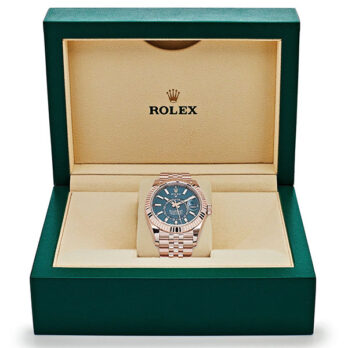 Rolex Sky-dweller 904l Steel 18k Rose Gold Wrap Blue Dial Jubilee Bracelet 42mm Ref. 336935 Swiss Replica Super Clone